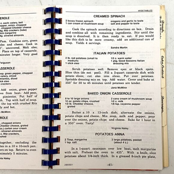 Family Favorites Balmoral Bakers Spiral Bound Cookbook Vintage 90s Memphis TN - Picture 6 of 7